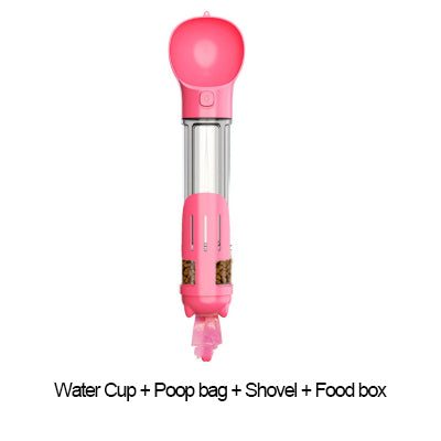 Portable 3-in-1 Pet Companion Water Bottle Food Feeder