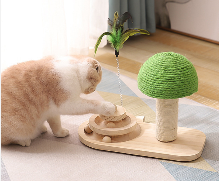 Double Sisal Balls Cat Tree