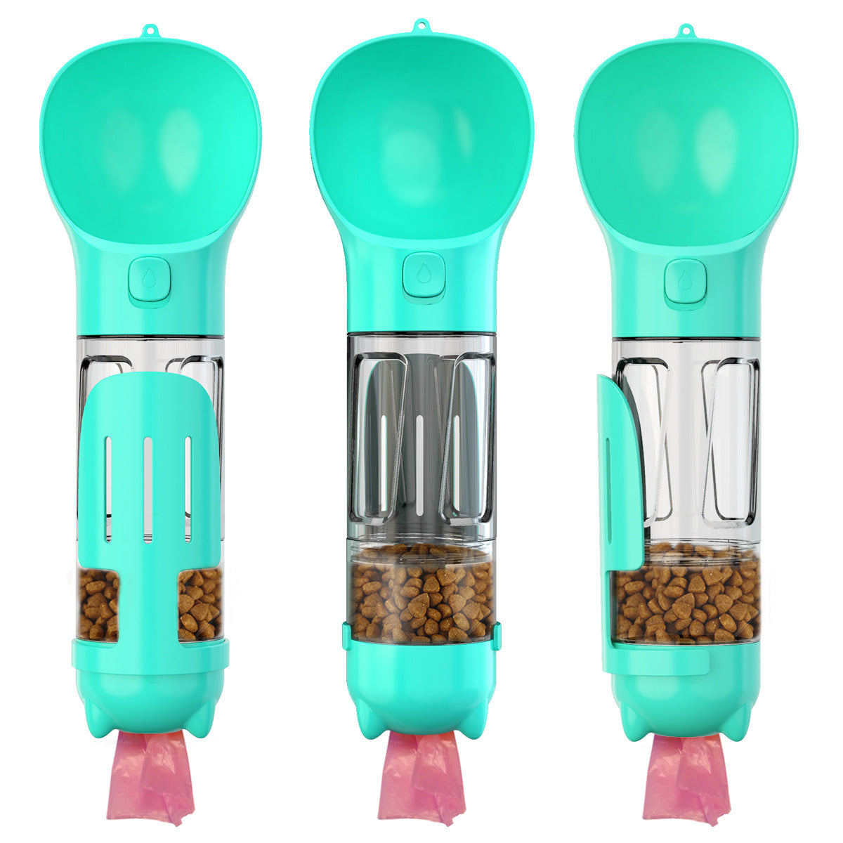 Portable 3-in-1 Pet Companion Water Bottle Food Feeder