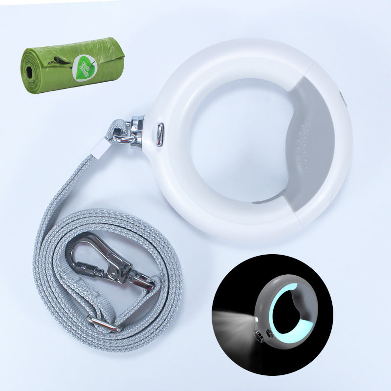 Luminous Telescopic Dog Rope with Automatic Retraction