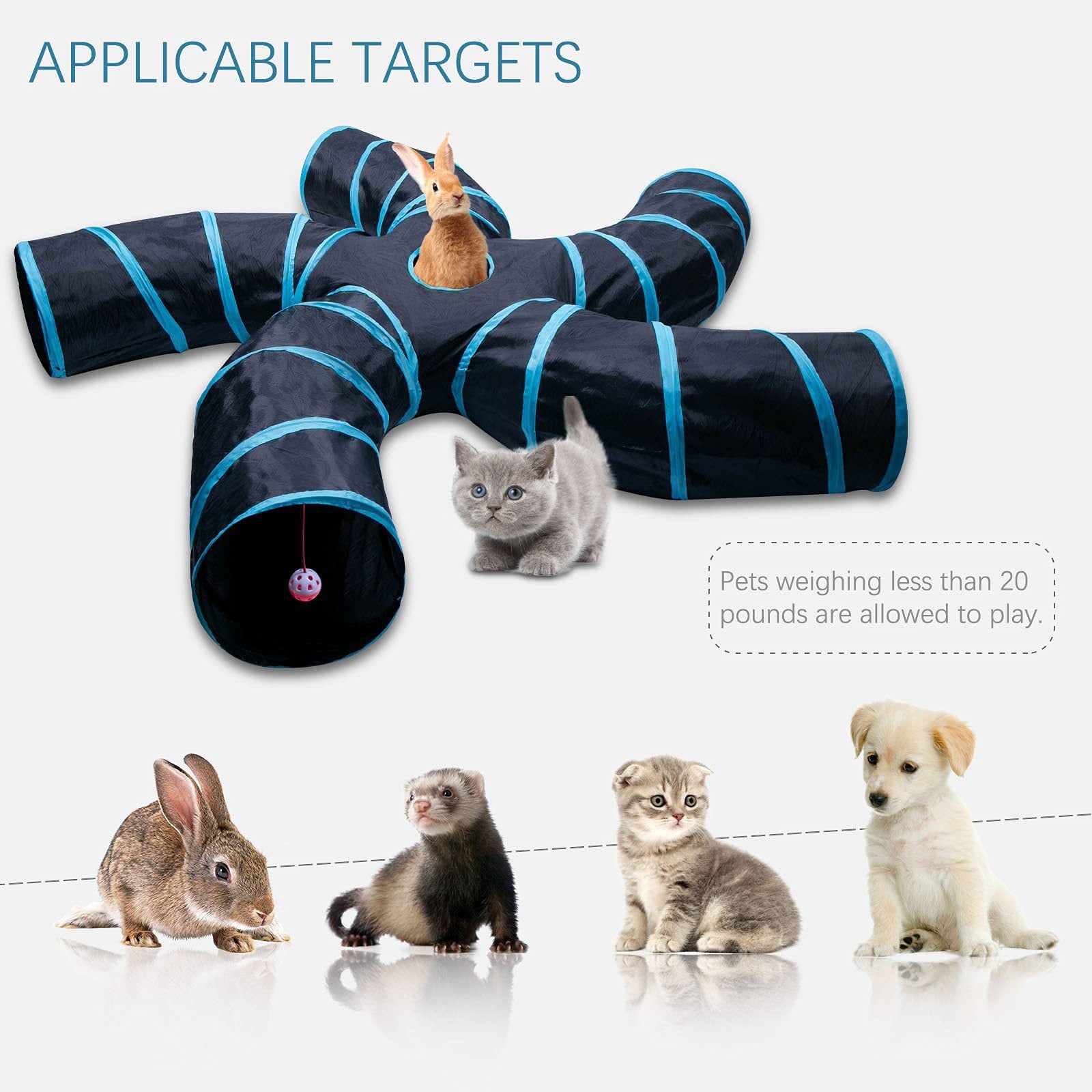 Whimsical Tree Pattern Tunnel Pet Toy