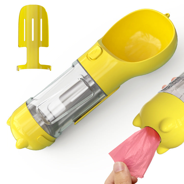 Portable 3-in-1 Pet Companion Water Bottle Food Feeder